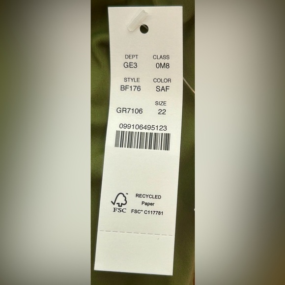 NWT J. Crew Safari Green Ruched One-Piece Swimsuit with Removable Straps 22 (3X) - Picture 10 of 16